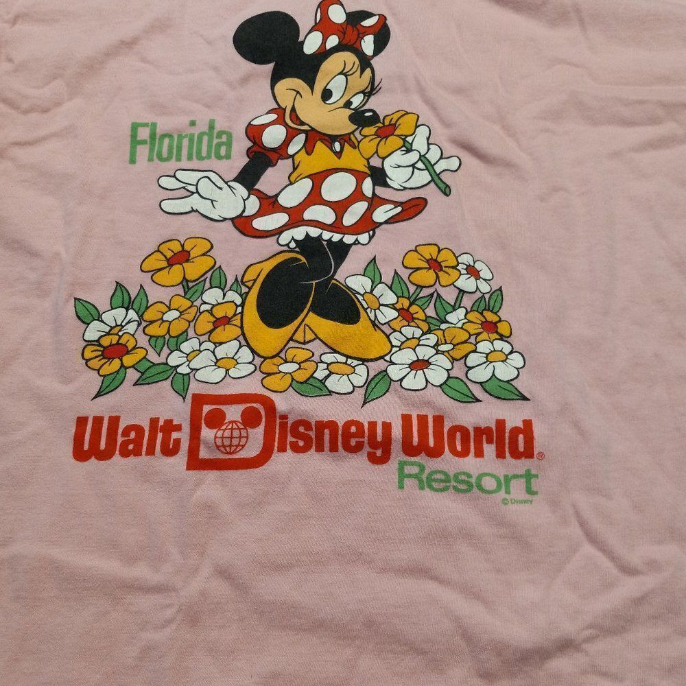 Vintage Walt Disney World Resort Minnie Mouse  graphic Single stitched T-shirt